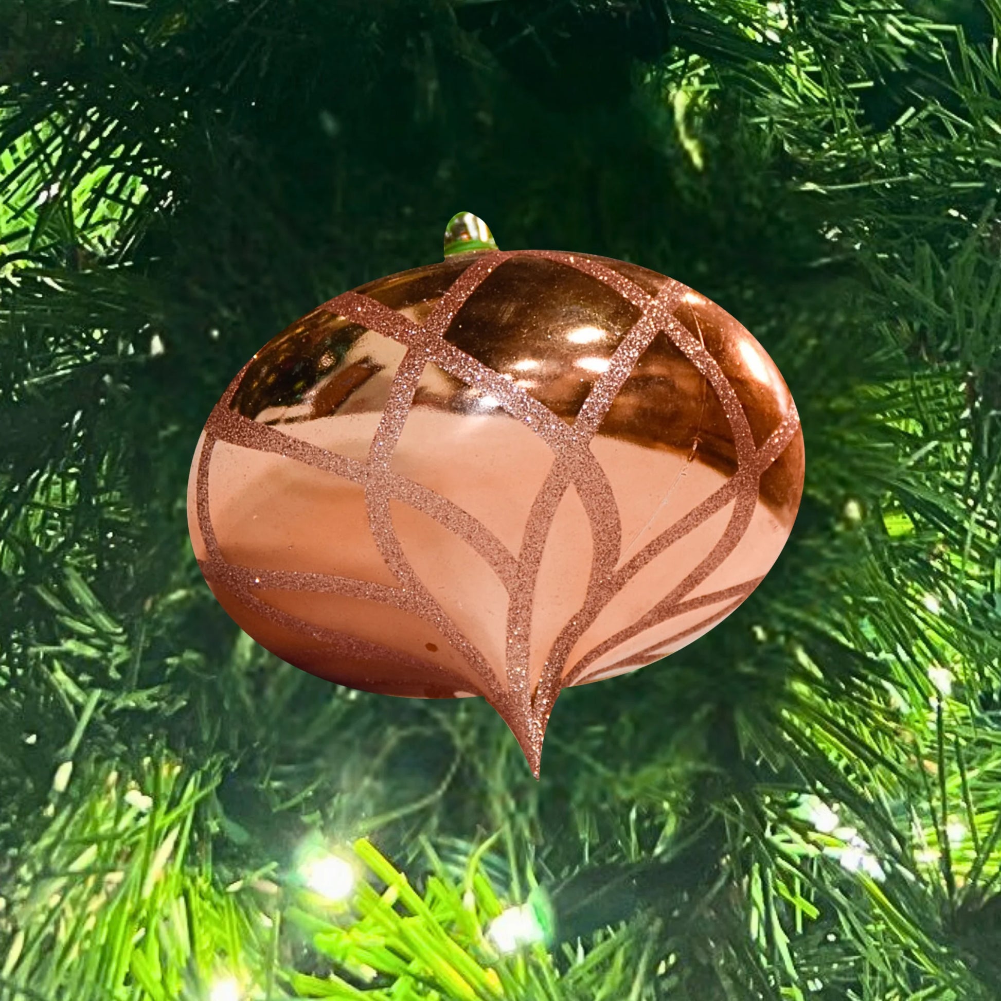 Rose-Gold-Ornament-Shiny-with-Glitter-Flower-Onion-2