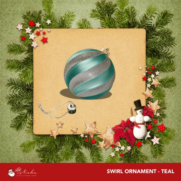Teal-Matte-With-Silver-Glitter-Swirl-150MM-2