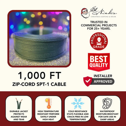 Zip-cord-SPT-1-Cable-Green-1000FT-3