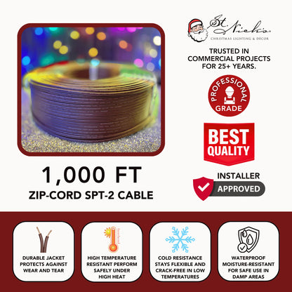 Zip-cord-SPT-2-Cable-Brown-1000FT-3