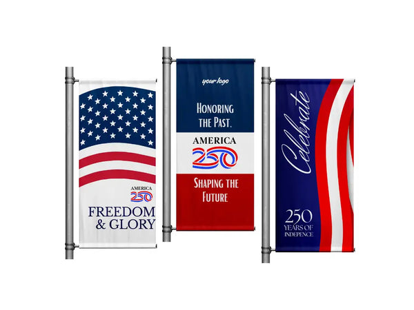 america 250 pole banners