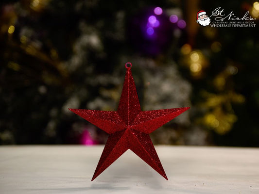 burgundy-glitter-star-christmas-tree-decor-ornament-150mm-st-nicks-CA