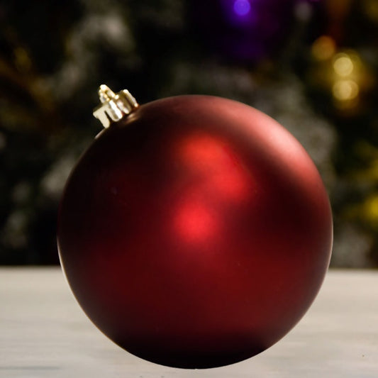 burgundy-matte-ball-christmas-tree-decor-ornament-st-nicks-CA