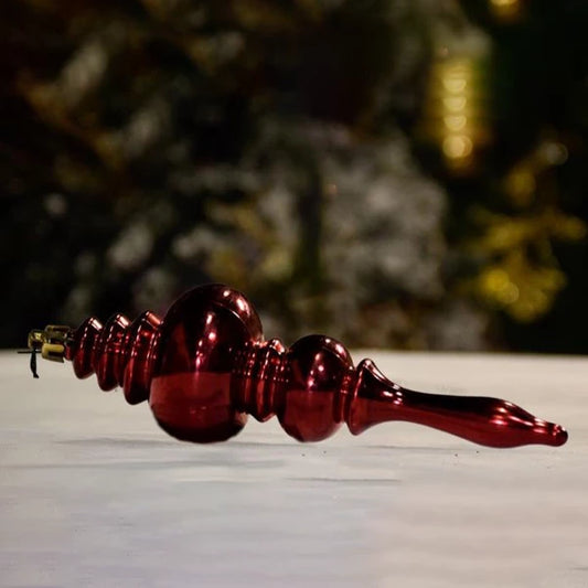 burgundy-shiny-classic-finial-christmas-ornament