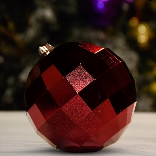 burgundy-shiny-diamond-christmas-tree-decor-ornament-150mm-st-nicks-CA