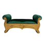 Carol Royal Holiday Bench - Green / Gold - Velvet