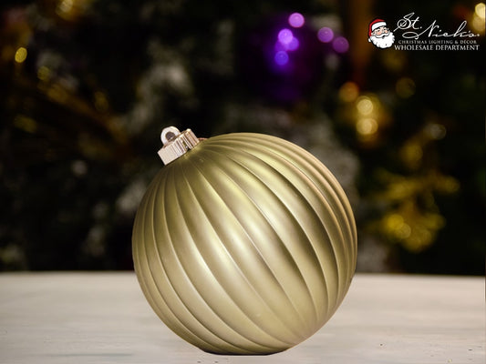 champagne-matte-pumpkin-christmas-tree-decor-ornament-150mm-st-nicks-CA