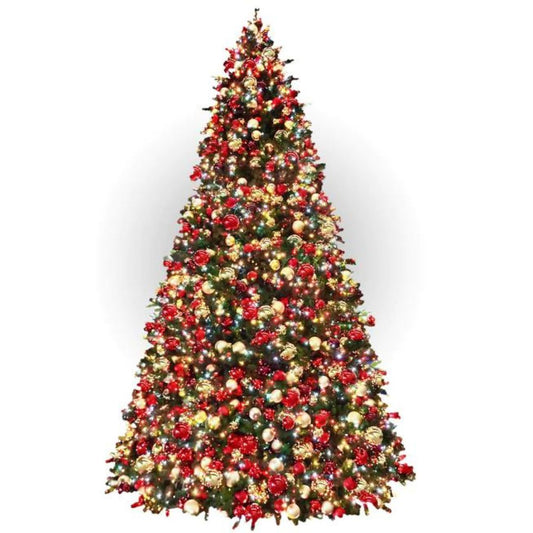 christmas-frame-tree-amber-warm-white-&-cool-white-led-twinkle-red-burgundy-and-gold-pre-decorated-20ft-st-nicks-CA