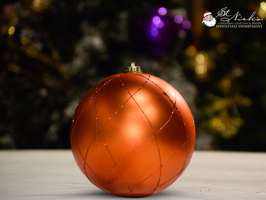 copper-matte-with-glitter-diamond-christmas-tree-decor-ornament-200mm-st-nicks-CA