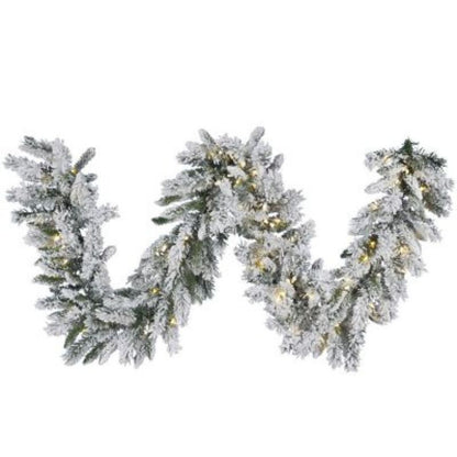 flocked-christmas-garland-green-undecorated-w-warm-white-lights-9-x-14-st-nicks-CA
