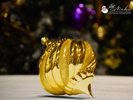 gold-shiny-with-glitter-sequin-swirl-christmas-tree-decor-ornament-150mm-st-nicks-CA