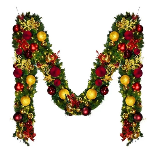 green-garland-predecorated-red-gold-and-burgundy-with-lights-9X14-01