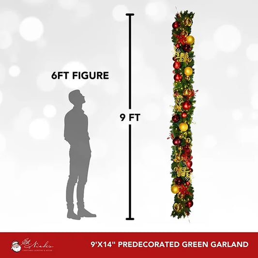 green-garland-predecorated-red-gold-and-burgundy-with-lights-9X14-02