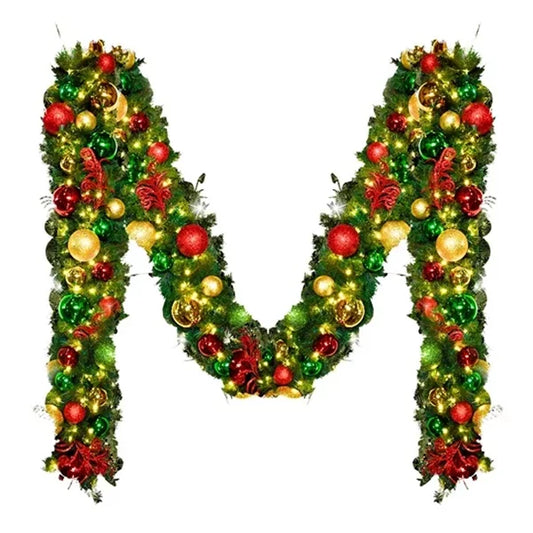 green-garland-predecorated-red-green-gold-with-warm-white-lights-9X14-01