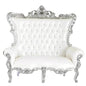 king-caroleous-royal-love-seat-silver-white-velvet-santa-throne