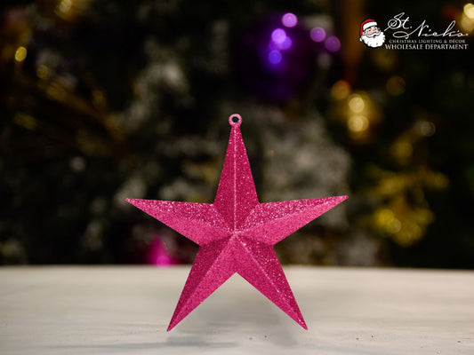pink-glitter-star-christmas-tree-decor-ornament-st-nicks-CA