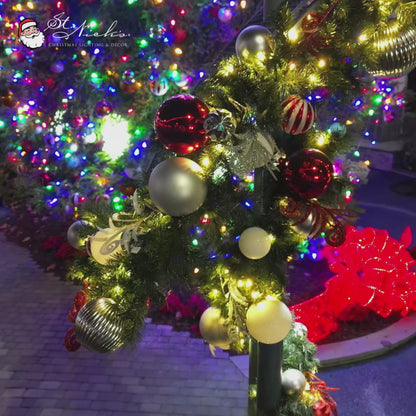 Red-Ornament-Shiny-Pumpkin-with-White-Glitter-4