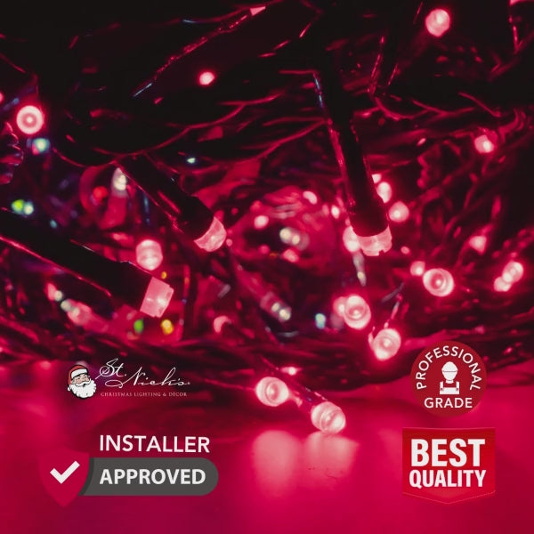 5MM Red Twinkle LED Mini Lights Green Wire 50ct | UL Listed – St. Nicks ...