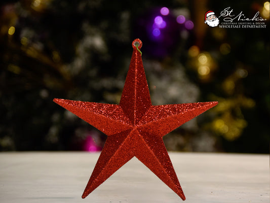 red-glitter-star-christmas-tree-decor-ornament-st-nicks-CA