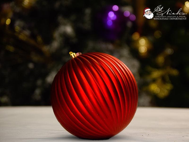 RED MATTE PUMPKIN - 150MM - Ornament