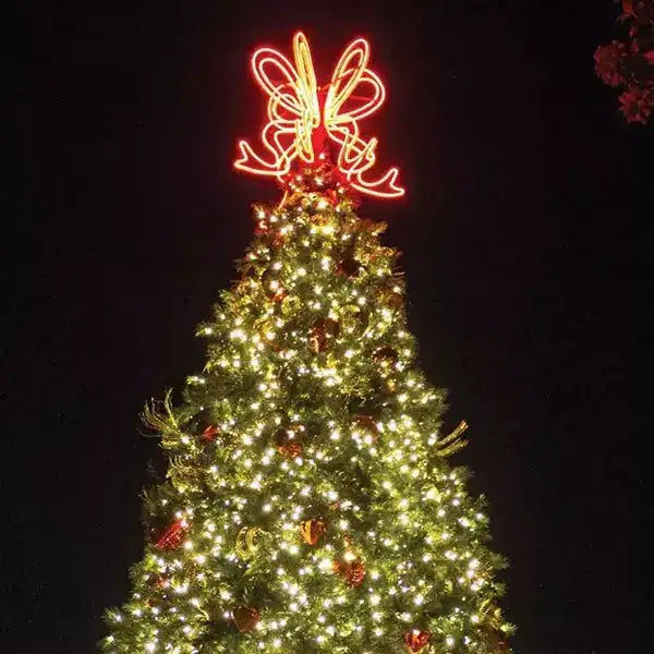 Buy Online Red Neon Rope Ribbon Christmas Tree Topper | StNicks – St ...