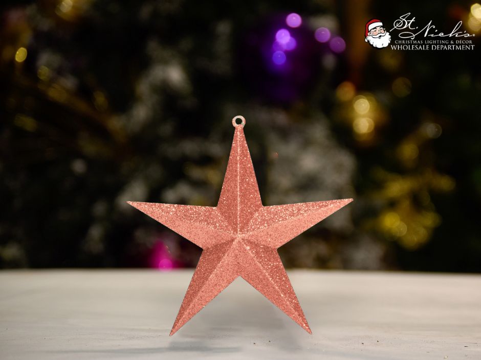 rosegold-glitter-star-christmas-tree-decor-ornament-150mm-st-nicks-CA