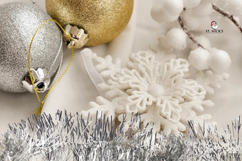 silver-and-gold-ornaments-white-snowflake-decorations-and-tinsel