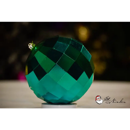 teal-ornament-shiny-diamond-150mm-