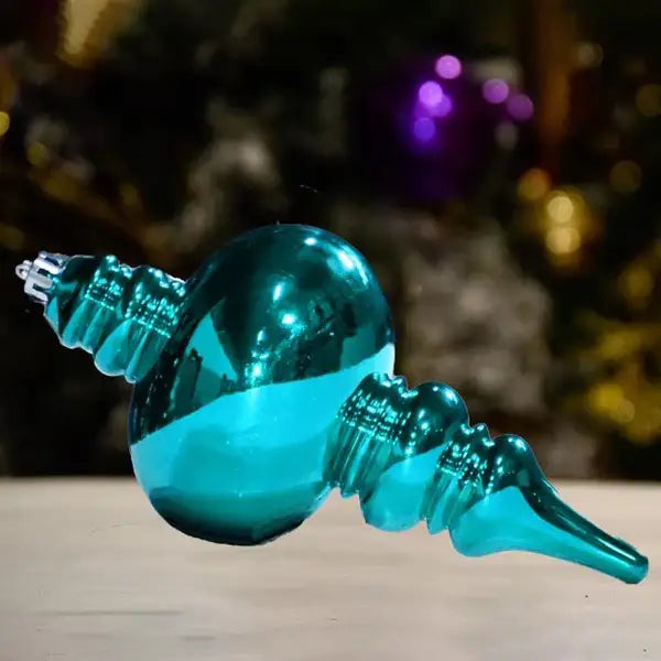 teal-shiny-classic-short-finial=ornament