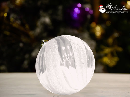 white-wave-shiny-with-glitter-sequin-christmas-tree-decor-ornament-150mm-st-nicks-CA